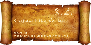 Krajcsa Liberátusz névjegykártya